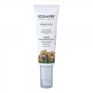 ECOLATIER - Sérum na pleť a dekolt - vyhlazující -  Organic Kaktus, všechny typy pleti, 50 ml