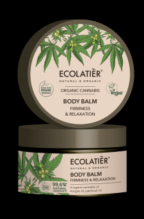 ECOLATIER - Tělový balzám, pevnost a relaxace, CANNABIS, 250 ml, EXPIRACE 10/24