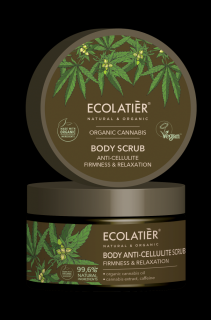 ECOLATIER - Tělový peeling proti celulitidě, pevnost a relaxace, CANNABIS, 300 g, EXPIRACE 11/24