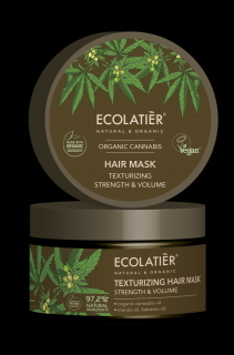 ECOLATIER - Texturující maska ​​na vlasy, síla a objem, CANNABIS, 250 ml