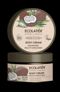 ECOLATIER - Vyživující tělový krém, krása a oživení, KOKOS, 250 ml, Expirace 10/24