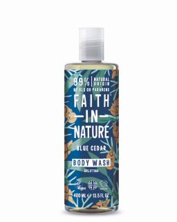 Faith For Men - Přírodní sprchový gel Modrý cedr 400ml