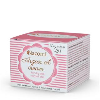 Nacomi - Denní pleťový krém s Agranovým olejem a vitamínem E, +30, smíšená/suchá pleť, 50ml