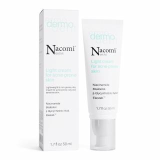 Nacomi Dermo  - Lehký pleťový krém na aknózní pleť, 50 ml