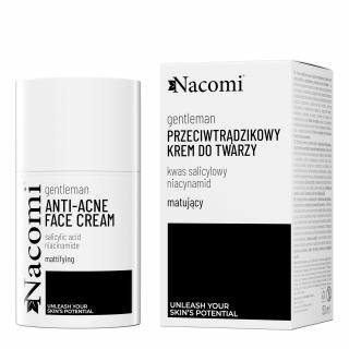 Nacomi Gentleman - Anti-Acne krém s kyselinou salicylovou, 50 ml