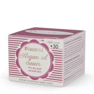 Nacomi - Noční pleťový krém s Agranovým olejem a s kyselinou hyaluronovou +30, smíšená/suchá pleť, 50ml