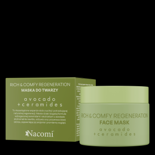 Nacomi - Rich&comfy - regenerační AVOCADO pleťová maska, ​​40ml