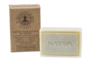 NATAVA - Tuhé čistící mýdlo na obličej - Minerální bahno Mrtvé moře, 100 g