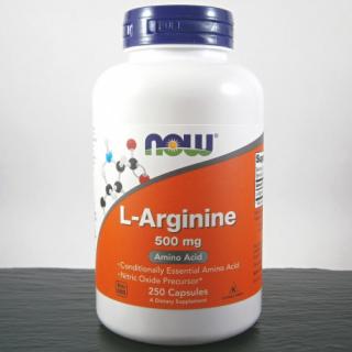 NOW L-Arginin, 500 mg x 250 kapslí