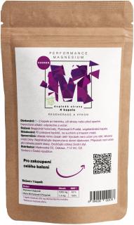 Performance Magnesium 1000 mg, (Hořčík 200 mg + Vitamín B6), 4 rostlinné kapsle, VZOREK