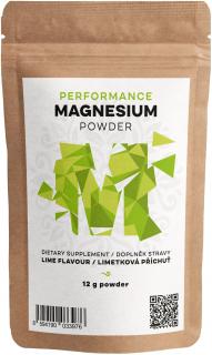 Performance Magnesium® Powder, hořčík bisglycinát v prášku, 12 g, VZOREK, 3 varianty Příchuť: Pomeranč