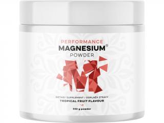 Performance Magnesium® Powder, hořčík bisglycinát v prášku, 90 dávek, 550 g, 3 varianty Příchuť: Tropické ovoce