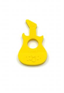 Silikonové kousátko kytara tmavě žlutá