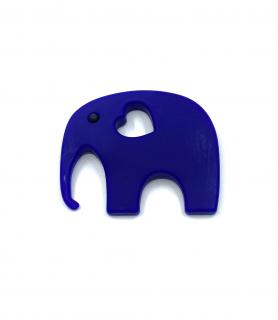 Silikonové kousátko slon námořnicky modrý 80 mm (Slon námoř. modrý samostatně)