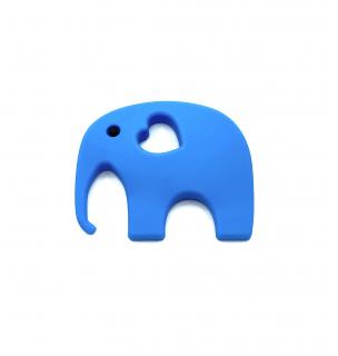 Silikonové kousátko slon nebesky modrý 80 mm (Slon neb. modrý samostatně)