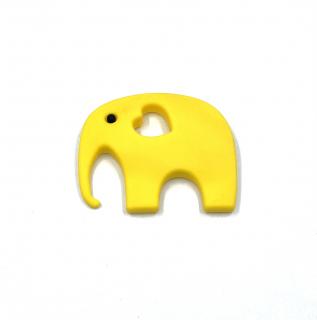 Silikonové kousátko slon tmavě žlutý 80 mm (Slon tm. žlutý samostatně)