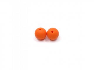 Silikonový korálek 11 mm zářivě oranžový (Silikonové korálky zářivě oranžové)