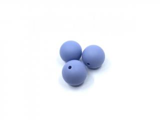 Silikonový korálek 21 mm šedavě modrý (Silikonové korálky šedavě modré, pastelově modré)