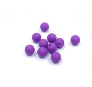 Silikonový korálek 9 mm fialový (Silikonové korálky fialové)