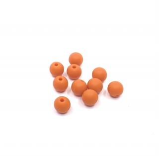Silikonový korálek 9 mm oranžový (Silikonové korálky oranžové)