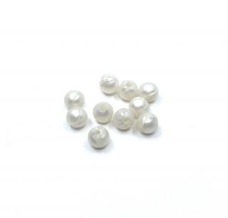Silikonový korálek 9 mm perlově bílý (Silikonové korálky perlově bílé)