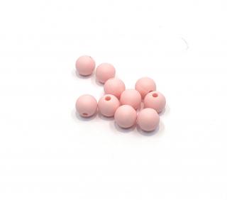 Silikonový korálek 9 mm růžový BJ (Silikonové korálky růžové)