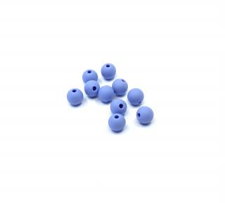 Silikonový korálek 9 mm šedavě modrý (Silikonové korálky šedavě modré, pastelově modré)