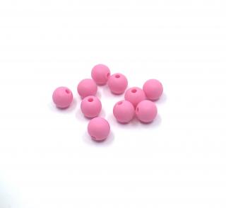 Silikonový korálek 9 mm středně růžový (Silikonové korálky středně růžové)