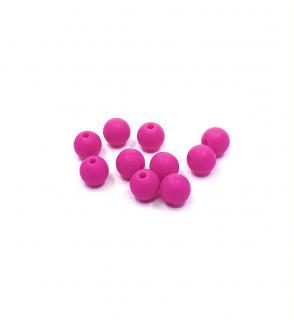 Silikonový korálek 9 mm tmavě růžový (Silikonové korálky tmavě růžové)