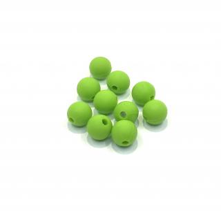 Silikonový korálek 9 mm zelený (Silikonové korálky zelené)