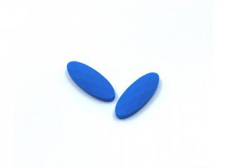 Silikonový korálek dlouhý plochý 40 mm nebesky modrý (Silikonový korálek dlouhý plochý 40 mm nebesky modrý)