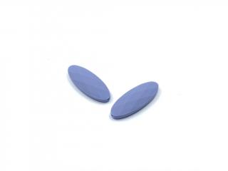 Silikonový korálek dlouhý plochý 40 mm šedavě modrý (Silikonový korálek dlouhý plochý 40 mm šedavě modrý)