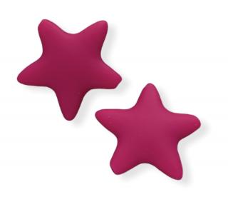 Silikonový korálek hvězdička fialovočervená 35 mm (Silikonové korálky fialovočervené)