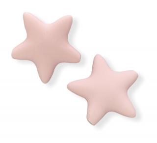 Silikonový korálek hvězdička růžová MD 35 mm (Silikonové korálky růžové)