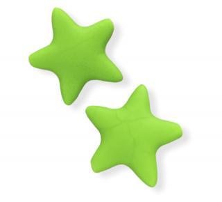 Silikonový korálek hvězdička zelená 35 mm (Silikonové korálky zelené)