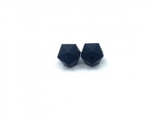 Silikonový korálek ikosaedr černý 17 mm (Silikonové korálky černé)