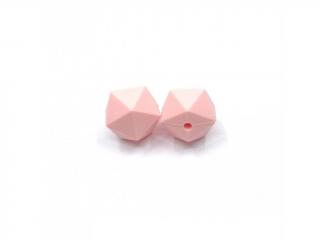 Silikonový korálek ikosaedr růžový BJ 17 mm (Silikonové korálky růžové)