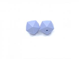 Silikonový korálek ikosaedr šedavě modrý 17 mm (Silikonové korálky šedavě modré, pastelově modré)