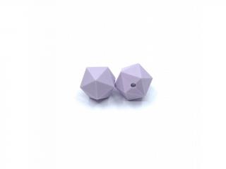 Silikonový korálek ikosaedr světle fialový 17 mm (Silikonové korálky světle fialové)