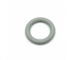 Silikonový korálek kruh světle šedý 65 mm (Velký kruh světle šedý)