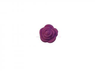 Silikonový korálek květina středně fialová 21 mm (Silikonové korálky středně fialové)