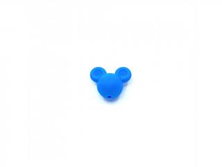 Silikonový korálek mickey nebesky modrý 15 mm (Silikonové korálky modré, nebesky modré)