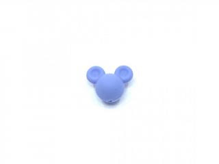 Silikonový korálek mickey šedavě modrý 15 mm (Silikonové korálky šedavě modré, pastelově modré)