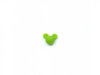 Silikonový korálek mickey zelený 15 mm (Silikonové korálky zelené)