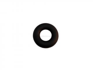 Silikonový přívěsek donut černý 43 mm (Kruhové silikonové korálky černé)
