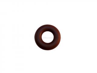 Silikonový přívěsek donut tmavě hnědý 43 mm (Kruhové silikonové korálky tmavě hnědé)