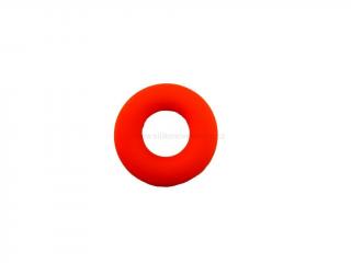 Silikonový přívěsek donut zářivě oranžový 43 mm (Kruhové silikonové korálky zářivě oranžové)