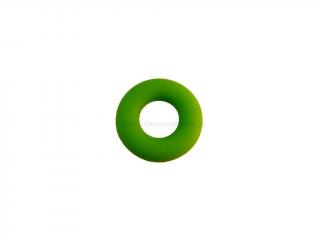 Silikonový přívěsek donut zelený 43 mm (Kruhové silikonové korálky zelené)