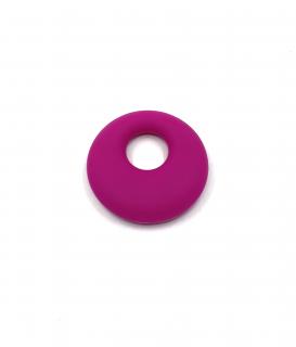 Silikonový přívěsek kruh tmavě růžový 50 mm (Kruh tm. růžový)