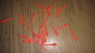 Hroty Cyber Tufflex krátké 100 ks orange neon